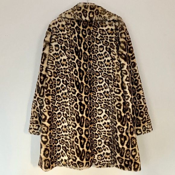 Trina Turk Leopard Faux Fur Ovecoat XL - Picture 2 of 7